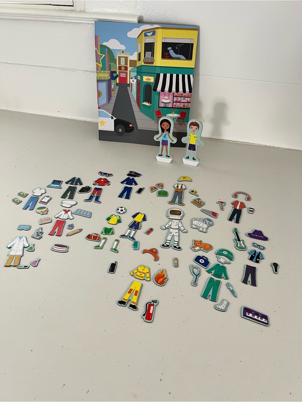 Melissa & Doug Magnetivity - Dress & Play Careers activity Toy with tote